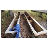 Pair of 24 ft Fibre Glass Boat Pontoons AS IS