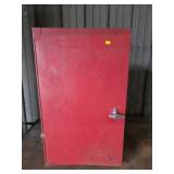 Red Metal Shop Cabinet