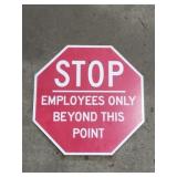 Employees Only Warning Sign