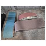 Estate lot of band sandpaper