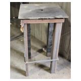 Solid Steel Swivel Top Shop Table