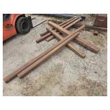 9 piece lot of channels and beams