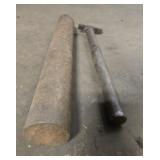 Lot of 2 solid steel cylinders