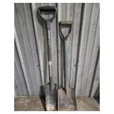 1 Kobalt steel D handle shovel & vtg shovel