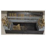 Metal Case of Misc Metal Drill Bits Various Sizes