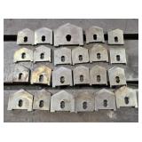 Lot of 23 Medal Spade Drill Inserts Used