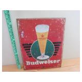 Metal Budweiser Beer Sign