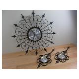 Welby Mid Century Modern Clock and Candleholders