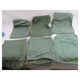 Lot of 6 Military Laundry Duffel Bags OD Green
