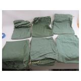 Lot of 6 Military Laundry Duffel Bags OD Green