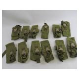 Lot 12 Green Military Ammuntion Magazine Pouches