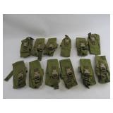 Lot 12 Green Military Ammuntion Magazine Pouches