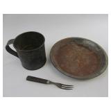 Robert Moates Civil War Cup and Dishes