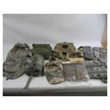 Lot of Military Surplus Pouches Hats Etc