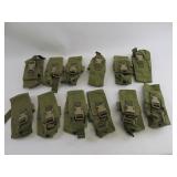 Lot 12 Green Military Ammuntion Magazine Pouches