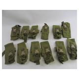 Lot 12 Green Military Ammuntion Magazine Pouches