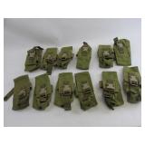 Lot 12 Green Military Ammuntion Magazine Pouches