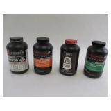 4 Full Reloading Powder Containers