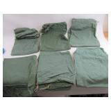 Lot of 6 Military Laundry Duffel Bags OD Green