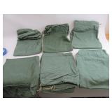 Lot of 6 Military Laundry Duffel Bags OD Green
