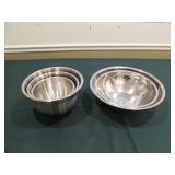 Stainless Steel Nesting Mixing Bowls Lot