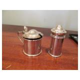 Sterling Silver Mustard Jar and Pepper Pot