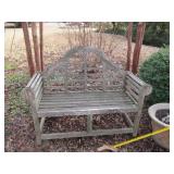 Garden Bench, Wood Arched Back