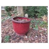 Red Flower Pot Planter