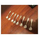 sterling silver open salt spoons