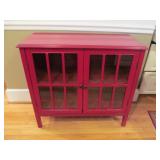 Red Windham 2 Shelf Accent Display Cabinet