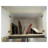 Contents of Cabinet Above Fridge - Trays Etc