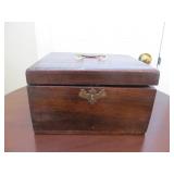 Wood Lockbox Antique Locker