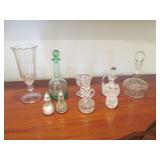 Decanter, Cruet, and More Lot