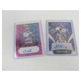 2 Signed Autographed Football Cards Lot