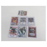 7 Football Autographed Tradiing Cards Lot
