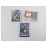 3 Football Patch Swatch Jersey Cards