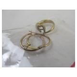 SU Sterling Silver Earrings and Ring