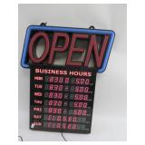 Open Sign Business Hours