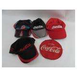Lot of 4 Coca-Cola Hats