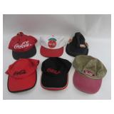 Lot of 6 Coca-Cola Hats