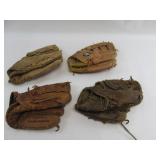 4 Baseball Gloves