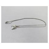 Sterling Silver You and Me Pendant and Chain