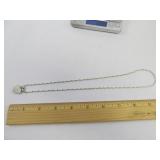 Sterling Silver Necklace w/ Heart Pendant