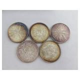 Lot of 5 Pirate Themed 1 Ounce Silver Rounds