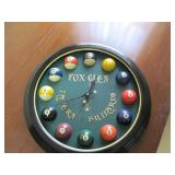 8-Ball Billiard Room Wall Clock Fox Glen Tavern