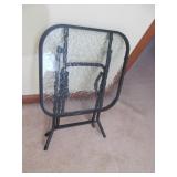 Folding Glass Patio Table Small