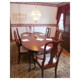 Queen Anne Dining Room Table + 6 Chairs Royal