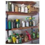 Weed Killer and Other Contents 3 Garage Shelves