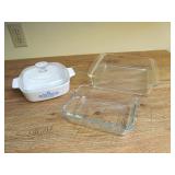 Corningware Cornflower Blue and Pyrex Dishes