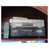 Onkyo Cassette Deck + VCR/DVD Combo